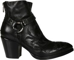 Rear Zip Ankle Boots