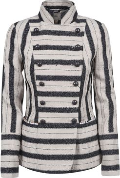 Double-breasted Stripe Patterned Jacket