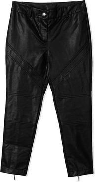 Black Faux Leather Trousers