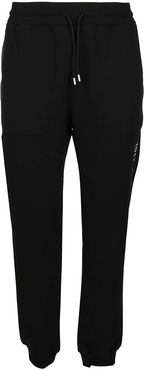 Black Cotton Blend Track Pants