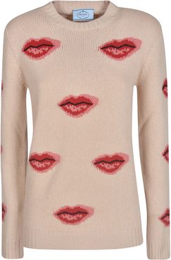 Lip Printed Sweater