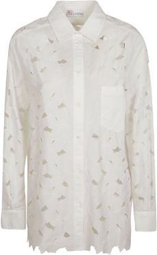 Perforated Floral Shirt
