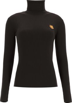 Turtleneck Sweater With Tigher Patch