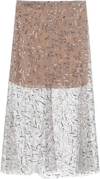Sequined Tulle Midi Skirt