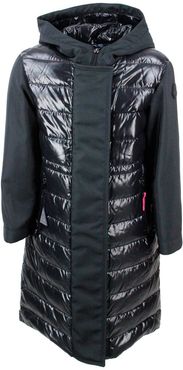 100 Gram Xenie Lightweight Coat In Nylon And Technical Fabric With Hood With Logo On The Sleeve