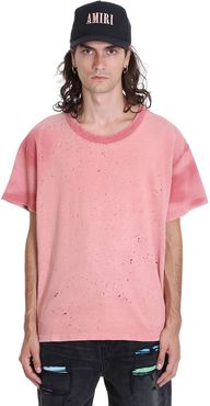 Washed Shotgun T-shirt In Rose-pink Cotton