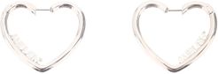 Ladies Small Heart Hoop Earrings