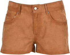 Suede Mid-rise Shorts