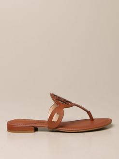 Lauren Ralph Lauren Flat Sandals Lauren Ralph Lauren Thong Sandal In Leather