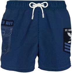 Délavé Bue Navy Cargo Man Shorts