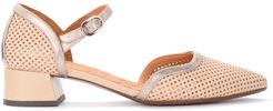 Ruskin Ballet Flats In Nude Perforated Leather