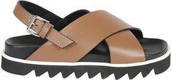 Cross-strap Side Buckle Sandals