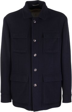 Cashmere Double Cloth Outerwear Jacket With Removable Padding