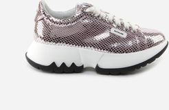 Sneakers In Python-effect Leather