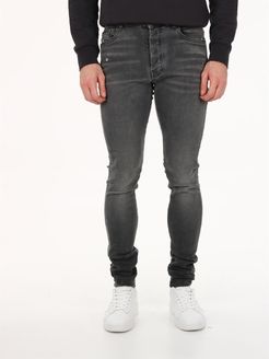 Slim Jeans In Gray Denim