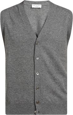 Buttoned Ribbed Gilet