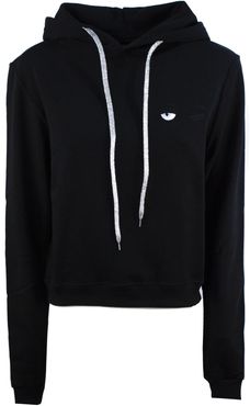 Black Cotton Hoodie