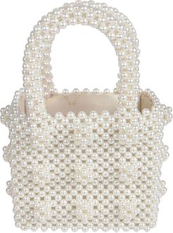 Mini Antonia Beaded Handbag W Faux Pearl Beads