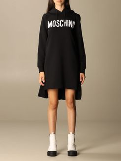 Couture Dress Moschino Couture Cotton Sweatshirt Dress With Logo
