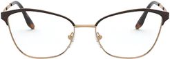 Prada Pr 62xv Matte Red / Pink Gold Glasses