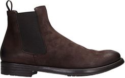 Hive 007 Ankle Boots In Brown Leather
