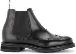 Coldbury Beatles Shoe In Black Brushed Calf Leather