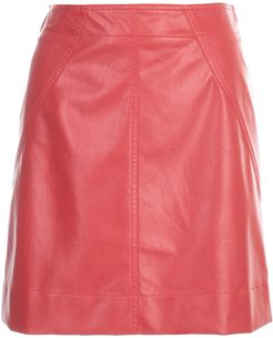 Short Faux Leather Skirt