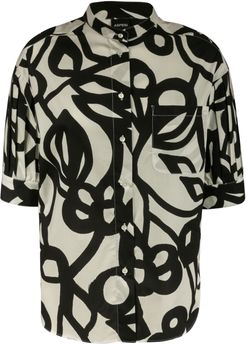 Round Collar Printed Shirt