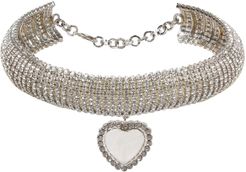 Crystal Choker With Heart Pendant