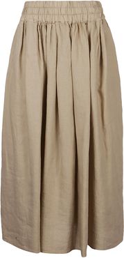 High-waist Plain Skirt