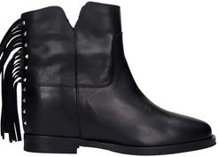 Ankel Boots Inside Wedge In Black Leather
