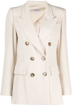 Double-breasted Beige Cady Blazer