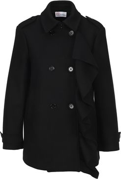 Short Peacoat With Frill