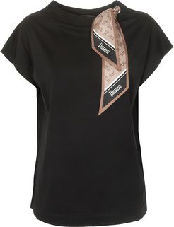 Black T-shirt With Scarf