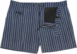 Pinstripe Short Swim Trunks