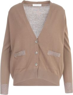 Lurex V Neck Cardigan