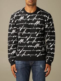 Sweatshirt Just Cavalli Pullover With All Over Logo