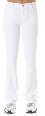 Low Rise Jeans In White Cotton