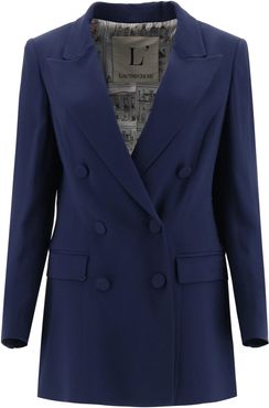 Double-breasted Crepe Blazer