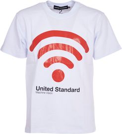 White T-shirt Wi-fi Print