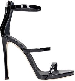 Harmony Sandals In Black Patent Leather