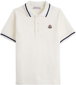 Cotton Piquet Polo Shirt With Logo Patch