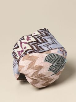 Hair Accessory Missoni Turban In Zigzag Lurex Fabric