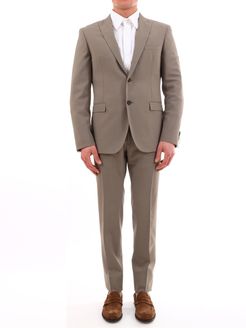 Beige Suit In Stetch Wool