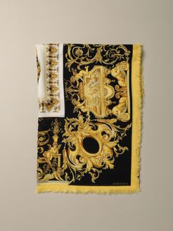 Neck Scarf Versace Silk And Cashmere Foulard With Baroque Print