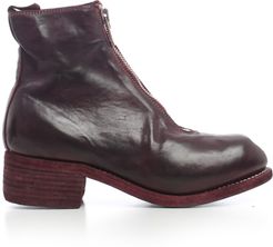 Front Zip Boots Sole Leather