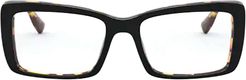 Miu Miu Mu 03sv Top Black / Light Havana Glasses