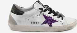 Superstar Sneakers In Leather With Glitter Detail