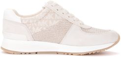 Allie Sneakers In Beige Leather And Fabric