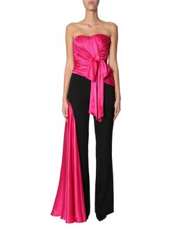 Jumpsuit With Silk-draped Inserts